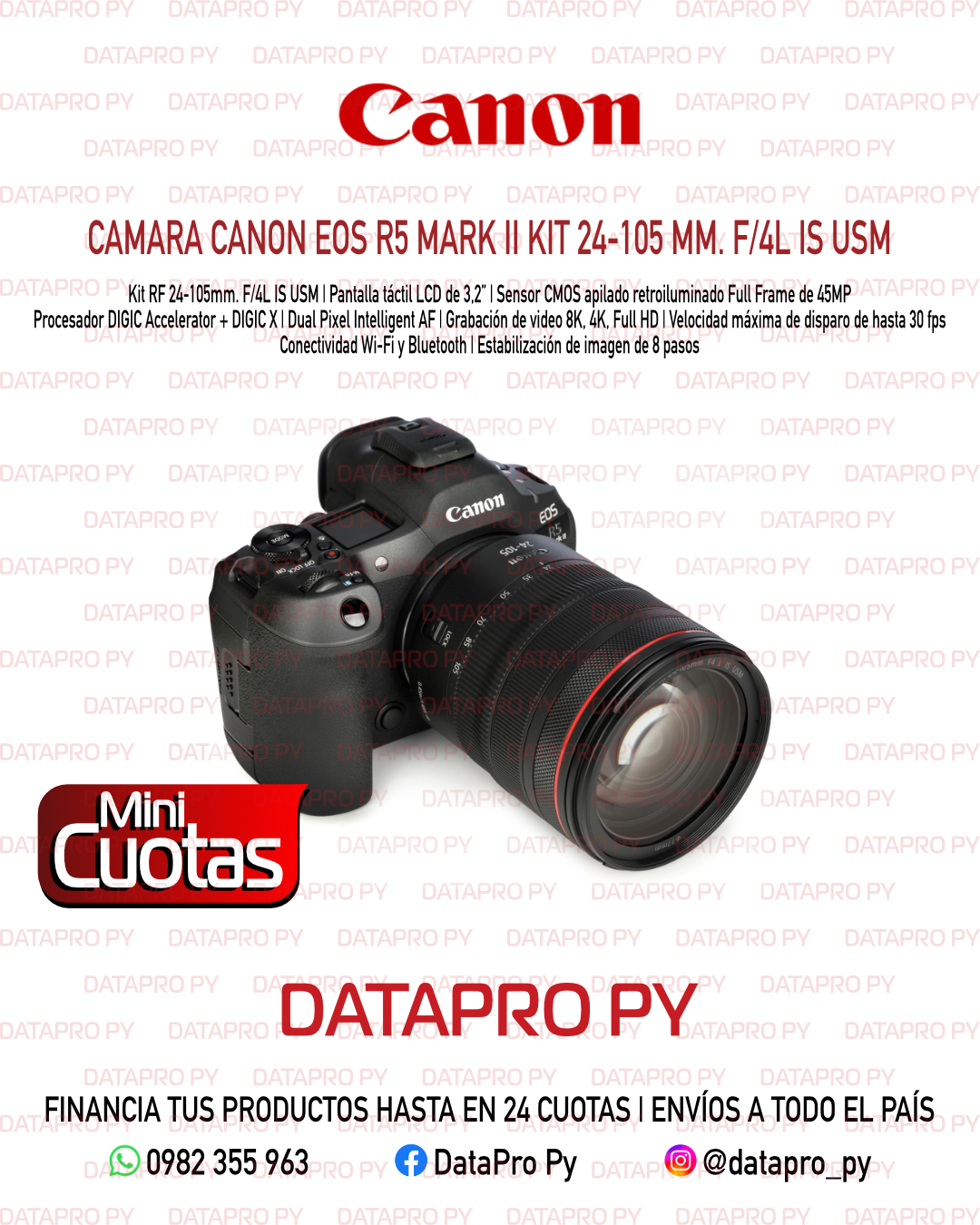 Canon EOS R5 Mark II Kit 24-105mm. F/4L IS USM